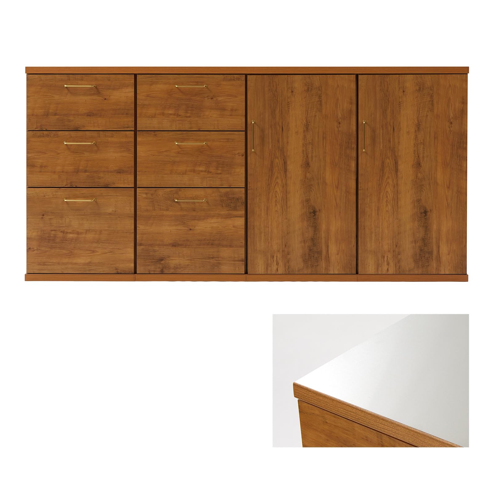 Amazon｜LOWYA ロウヤ 食器棚 国産 キッチン収納 幅192㎝ タイプ